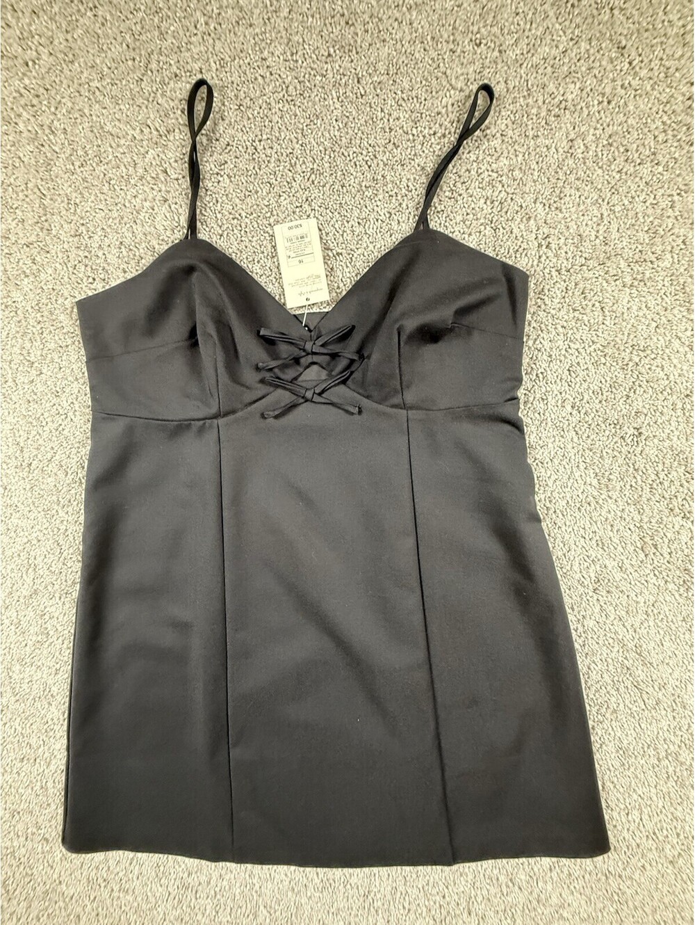 NWT Women's Bow Mini A-Line Dress - A New Day Black Size 16